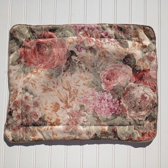 CROSCILL Cotswold Boudoir Throw Pillow Cover Sham Vintage Floral Cabbage Roses - Picture 1 of 8